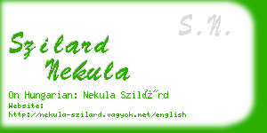 szilard nekula business card